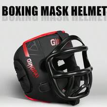 GINGPAI BOXING Youth Boxing Helmet Combat Adult Training Sanda Headgear Protective Face Mask Equipment Muay Thai Fighting Taekwondo - Multicolor - View 2