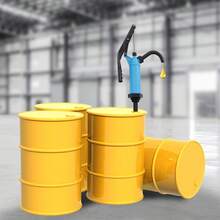 Blue Manual Drum Pump With Lever, Portable Hand-Operated Fuel Transfer Pump - Blue - View 2