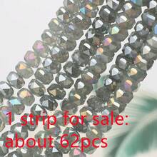 1顆 5*8mm 刻面玻璃輪珠，彩色電鍍 AB，DIY 手工珠飾配件，適用於手機鍊、手工串珠項鍊、手鍊、耳環、包包、編織鞋與服飾 - 5*8mm車輪珠 - 查看 53