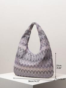 (Patrón Aleatorio) Bolso de hombro, Estampado floral, Bolso tote, Conjunto para fiesta de noche, Bolso de baile, Accesorios de baile, Suministros para bodas, Bolso de mano elegante para mujer, Regalo para mujer - Multicolor - Ver 7