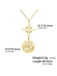 LIKGREAT 1pc Double Amulet Protection Necklace Knot Pentagram Four-Character Stainless Steel Protective Jewelry Wholesale - Fashion Series - View 17
