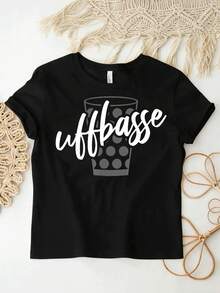 T-shirt Palzer Uffbasse Pfalz International Print, stile Y2K, oversize, unisex, per uomo e donna, stile retrò anni 2000, streetwear, vestibilità ampia con stampa grafica. - Indietro - Visualizzare 2