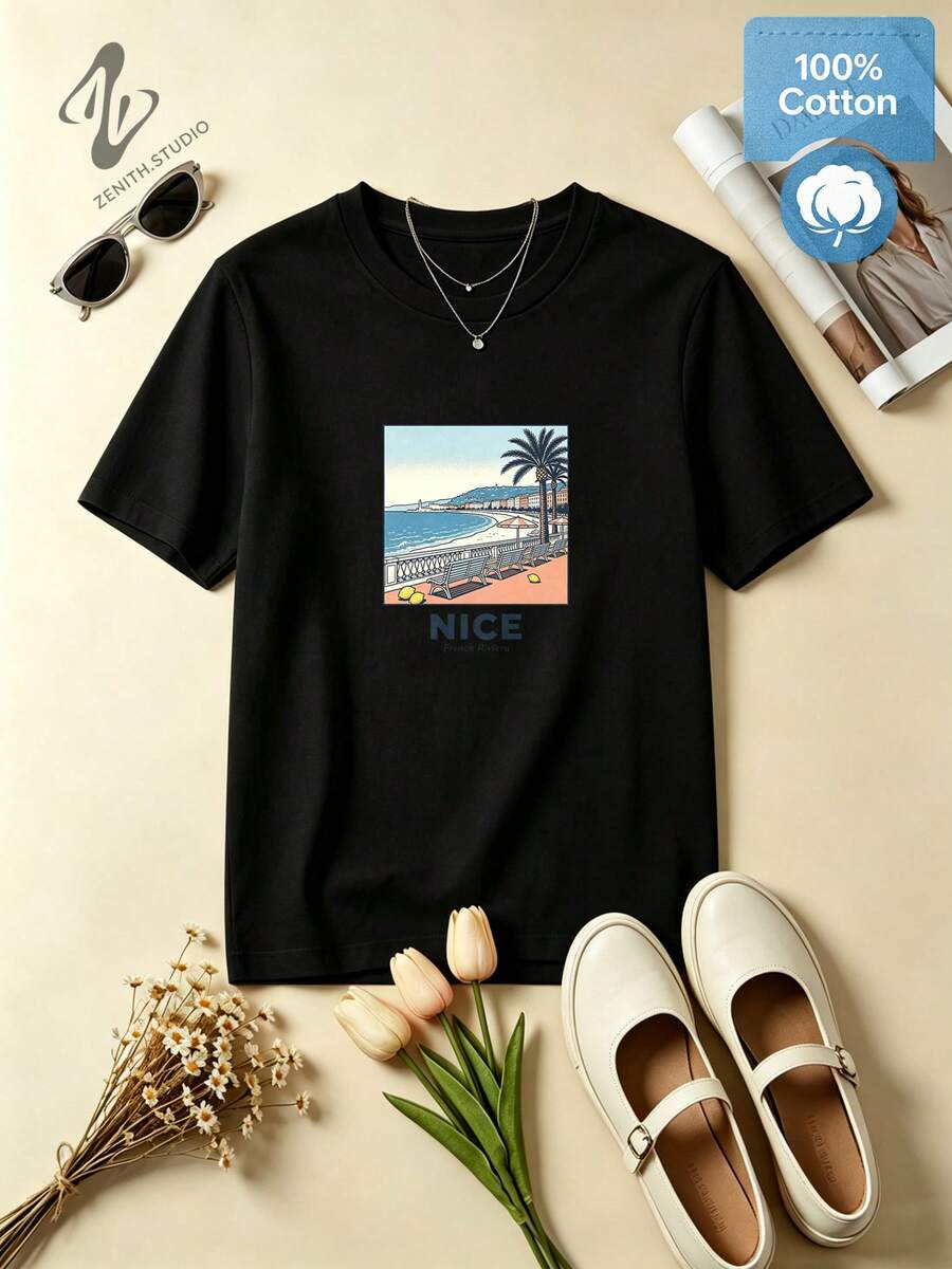 Women T-Shirts - 黑色 - 查看 1