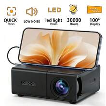 迷你電影投影機 20-100 吋螢幕 1080P 便攜式投影機，兼容 USB | 筆記本電腦 | 手機，內建喇叭，公寓必備，電子科技小配件，迷你電視，酷炫好物 - usb款 - 查看 5