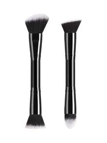 ronshadow Set 6 Kuas Makeup Dua Ujung, Dirancang untuk Pemula, Mencakup Riasan Wajah dan Mata, Kuas Multifungsi untuk Bedak, Perona Pipi, Alas Bedak, Kontur, Perona Mata, dan Concealer, Bulu Halus Gradien, Tidak Menyerap - MultiWarna - View 15