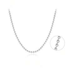 1pc S925 Sterling Silver Necklace, Men's Round Bead Necklace, Hypoallergenic Bead Chain, Women's Clavicle Chain, Father's Day Gift, Holiday Gift, Birthday Gift, Suitable For Party, Sports, Street Dance Wear - Silver - View 5