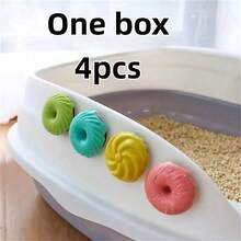 4pcs Cat Litter Box Deodorizer Donuts, Long-Lasting Fresh Pet Fragrance, 4pcs/1pc Cat Litter Box Deodorizer Set - Eliminates Odors, Freshens Air, Provides Long-Lasting Scent For Cat Litter Boxes And Cat Beds, Relieves Cat's Olfactory Discomfort, Easily Purifies Air In Cat Corners, Bathrooms, Closets And Cars, Creates A Cleaner And Healthier Environment, 1pc Can Deodorize, Pet Cat And Dog Supplies - Multicolor - View 11