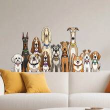 1pc Colorful Dog Collar Combination Wall Sticker, Pet Store Front Desk Background Wall Atmosphere Decor Sticker - Multicolor - View 3