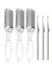 1/2/6/10pcs Foot Exfoliation Tool Set, Stainless Steel Double-Sided Foot File With Heel Scraper, Reusable Dead Skin Removal Tool, Suitable For Home Salon Foot Care And Grooming, Unisex Daily Use Nail Care Gift - Foot File and Callus Remover - View 13