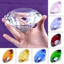 Colorful Transparent Crystal Diamond Decor Glass Large Gemstone, Extra Large Artificial Crystal Diamond, Black Red Blue Green Purple Multicolor Options, Counter Display Window Decoration, DIY Handmade Accessories Gift, High Refraction Transparent Glass Diamond, Wedding Window Display Photography Prop - Multicolor - View 4
