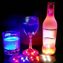 12 LED Light-Up Cup Stickers, Multicolor LED Light-Up Decals, Colorful Decorative LED Light Stickers, LED Sticker Set For Cups Suitable For Various Occasions, Such As Parties, Hotels, And Kitchens - View 8