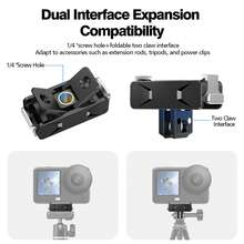 Magnetic Mounting Bracket Quick Release Multifunctional Base Adapter, Compatible With Osmo Action 5 Pro/4/3 Accessories, With Dual Folding Interfaces And Magnetic Mounting, 1/4" Screw, Compact Professional Tripod/Handle/Gimbal Adapter, Compatible With Osmo 360/Action 6 Camera Accessories - View 4