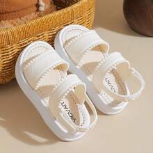 Caweiny Girls' Fashion Thick Sole Sandals Suitable For Daily Wear - White - View 10