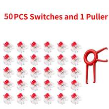 ITLY 50PCS Red Blue Mechanical Keyboard Switch 3Pin Dustproof Pre Lubed Hot Swap Switch With Free Switch Puller For Custom Keyboard - View 12