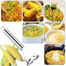1pc Stainless Steel Corn Stripping Tool Stainless Steel Corn Kernel Remover, Plastic Vegetable Peeler, Kitchen Gadget For Easy Meal Prep, Efficient Corn Cob Stripper, Home Kitchen Tool - Silver - View 5