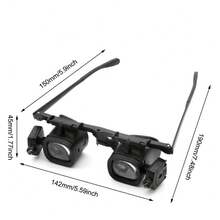 Head Mount Magnifying Glass  2/6/10/24X Multi Lenses Adjustable Angle Hands Free Magnifier For Craft Watch Repair Reading - A - View 4