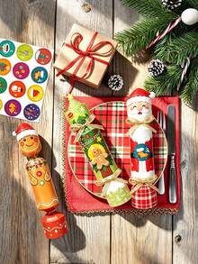24pcs Christmas Crackers Gift Boxes With Ribbons And Christmas Countdown Stickers Santa Claus Xmas Tree Reindeer Pattern Treat Box Cartoon Christmas Advent Calendar Box Gift Wrapping Boxes For Party Favors Christmas Decorations Christmas Gifts - Christmas Edition - View 4