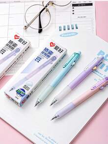 1/3pcs Erasable Retractable Gel Pen Set, 0.5mm ST Needle Tip With Built-In Eraser, No Trace, No Paper Damage, Non-Slip Grip For Correcting Grip Posture, Student Handwriting Practice, Error Correction, Journaling, Erasable Pen, Office Supplies, Learning Stationery - Erasable Pen - View 2
