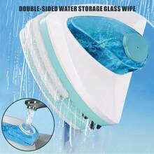 1pc Multifunctional Magnetic Glass Scraper Cleaner, Made Of ABS Material With Water Storage And Hand Protection Function, Equipped With Powerful Suction Cup Non-Mark Rubber Blade, Easily Clean Windows, Doors And Mirrors, High-Rise Building Magnetic Double-Sided Glass Cleaner, Strong Magnetic Glass Cleaning Tool, Suitable For 3-10mm Thick Single-Layer Glass, No Electricity Required, Durable Plastic - A - View 5