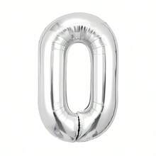 32 Inch Silver Number Foil Balloon, Large Standing Mylar Number Balloon For Birthday Party Decor, Anniversary, Store Opening - 32-inch Silver Number Balloon - View 5