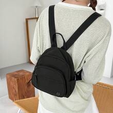 Mochila pequeña de unicolor estilo macaron, versátil y casual, ligera y sencilla para ir al trabajo, para hombres y mujeres - Multicolor - Ver 2