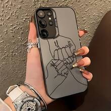 Three-In-One Phone Case Suitable For Galaxy S25, S24, S23, S22, S21, S20 FE Ultra Plus 4G/5G Anti-Drop Matte Back Cover - 透黑 - 查看 2