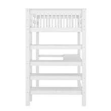 Bed Frame Kids 90x200 With Desk And Shelves, Grey - 白色 - 查看 8
