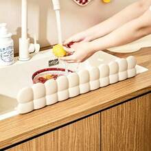 1pc Beige/Purple/Red Silicone Sink Splash Guard With Suction Cup, Kitchen Sink Splash Guard, Restaurant Sink Splash Guard - Multicolor - View 11