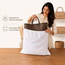 Handbag Faux Suede Dust Bag | Washable Faux Suede Handbag Storage Sleeve | Suitable For Handbags, Wallets, Shoes Dust Storage Bag | Drawstring Travel Storage Bag - Multicolor - View 2