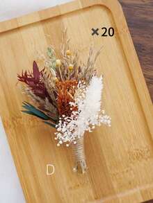 1/2/6/12/20pcs Boho Mini Artificial Flower Bouquet Set, Small Vase Tabletop Floral Decor, Envelope Gift Box Ornaments - Multicolor - View 14