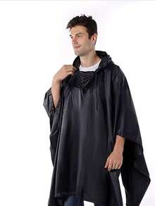 1 pieza Impermeable de Body completo reforzado, capa de lluvia con capucha de una sola pieza, mono impermeable de moda para adultos para ciclismo y senderismo al aire libre - Multicolor - Ver 8