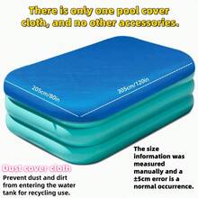 Pool Cover/Inflatable Pool Cover - Thickened PE Fabric, Multiple Sizes Available, Sun Protection, Anti-Aging, Dustproof, Waterproof, UV-Resistant With Drawstring Cover, Drawstring Closure, Wind-Resistant And Secure, Keeps Clean And Prevents Leaf Accumulation, Suitable For Ground Inflatable Pools And Home Yard Pool Users - C - View 16