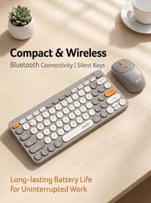 Acer Dual-Mode Wireless Charging Keyboard And Mouse Set, 2.4G Bluetooth Silent Round Keycaps, Portable Office Keyboard And Mouse, Compatible With Multiple Devices - View 5