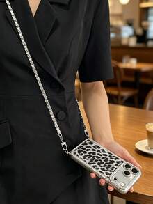 1件裝 水鑽時尚豹紋鍍金手機保護殼，適用於 iPhone 17/18 Pro/11 Pro Max/12/Phone 12 Pro/11 Pro Max/12/12 Pro/12 Pro Max/13/13 Pro/13 Pro Max/14/14 Pro/16 Plus/14 Pro Max/15/15 Pro/15 Plus/15 Pro Max/16/16 Pro/16 Pro Max/16 Plus - 彩色 - 查看 3