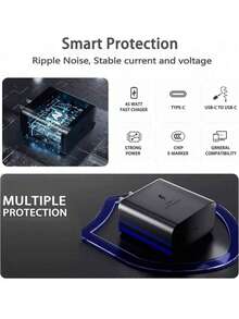45W Super Fast Charger Type C,USB-C Wall Charger Compatible With Samsung Galaxy S22 Ultra/S22+/S22, Note 10+/Note 20/S20/S21, Z Fold 4/Z Flip 4, Galaxy Tab S7/S7+/S8/S8+/S8 Ultra, USB C Charger With 3.3/6.6ft Fast Charging Cable,Compatible With Hua Wei And Other Mobile Phones, Compatible With IPhone 16/16pro/16pro Max/16plus/15/15pro/15plus/15promax - Multicolor - View 12