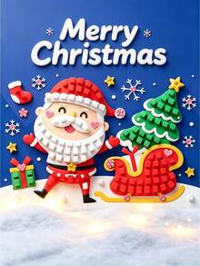Children's 3D Christmas Handmade Mosaic Sticker DIY Material Kit - Multicolor - View 16