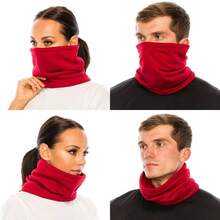 1pc Fleece Adjustable Neck Warmer, Unisex Scarf, 3-In-1 Multi-Functional Ski Hat - Multicolor - View 2