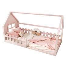 Bed Frame Kids House - 90x200cm - 粉色 - 查看 5