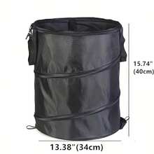 [Portable Trash Can] 1pc Portable Foldable Trash Can | Outdoor Camping Tent Gardening Equipment, Used For Collecting Fallen Leaves And Debris - Multicolor - View 6