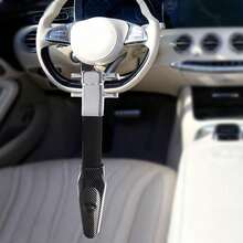 Car Steering Wheel Anti-Theft Alarm Lock Black - Black - View 3
