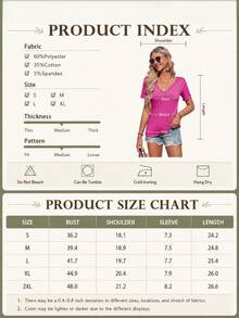 Women Deep V Neck Short Sleeve Tops Solid Casual Loose Basic T Shirt - Grey - View 4