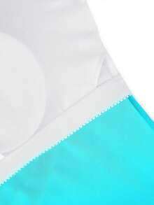 Women Funny Tight Fitting Sports Beach Surfing Long Sleeve Rash Guard Swimsuit 2 Piece Set Cute Swimwear With Boyshorts Sun Protection, Diving - Mint Blue - View 9