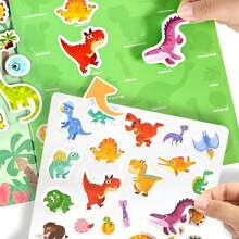 Reusable DIY Sticker Book, Multi-Scene Multi-Theme Bubble Stickers, Portable Quiet Busy Sticker Book, Children's Sticker Toy Gift - Multicolor - View 8