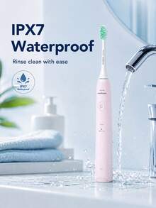 PHILIPS Sonicare HX2421 2100 系列成人充電式聲波電動牙刷，清潔與敏感模式，每分鐘 30,000 次震動，智能計時器，USB 充電底座，14 天電池續航 - 彩色 - 查看 10