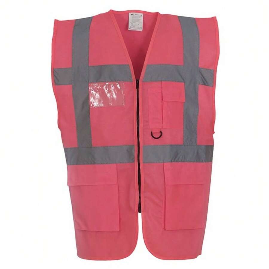 Yoko Unisex Adult Executive Hi-Vis Waistcoat - Pink - View 1