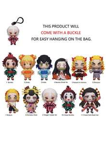 Crunchyroll Merch Officially Licensed Blind Box 3D Figurines Keychain Blind Bag Mystery Anime Figure Keyring Collectible Characters Merchandise - Multicolor - View 7