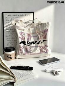 Hasbro THIS THAT Canvas Tote Bag, New Album THIS THAT RUN IT, STAY Support Gift Bag, Suitable For Birthday, Comeback Period And Other Occasions - Multicolor - View 4