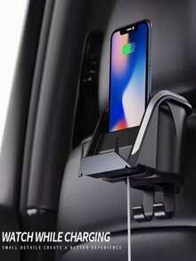 1 Universal Car Seat Rear Two In One Storage Box Hook, With Cup Holder ABS Storage Compartment And Multifunctional Hook, - A - View 6
