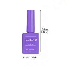 Set Kutek Gel Warna Populer 6pcs 15ml Botol Warna Sesuai Kit Pemula UV LED Tahan Lama Hasil Akhir Halus Hadiah Seni Kuku untuk Anak Perempuan - Purple - View 11