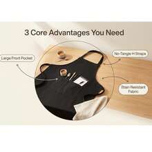1pc Adjustable Waterproof 2 Pockets Black - Black - View 6